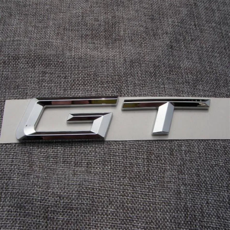 Chrome GT Letters Nummer Kofferbak Achterembleem Badge Sticker voor BMW 3 5 Serie GT264R