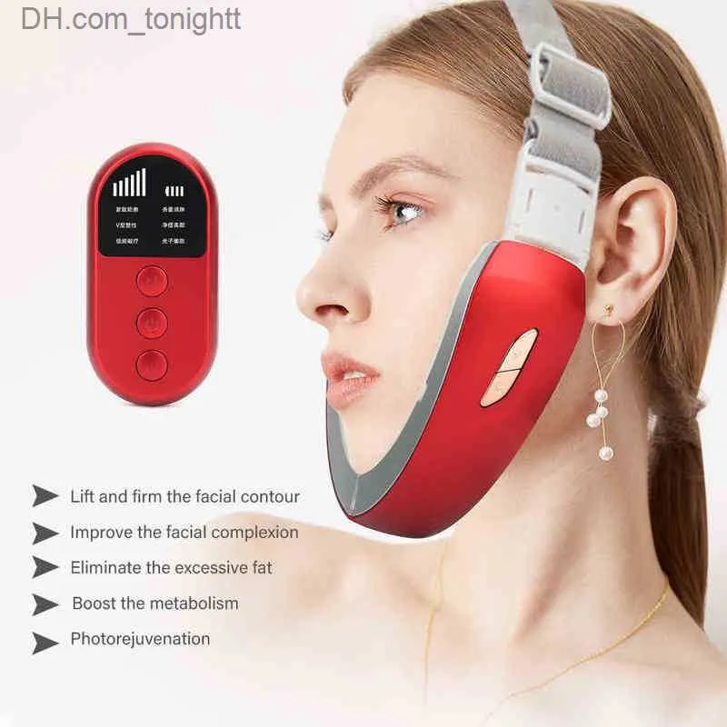 Equipamento de beleza Dispositivo de levantamento facial LED Photon Therapy Emagrecimento Vibração Massageador Queixo Duplo em forma de V Cheek Lift Face Beauty Machine220429 Q230916