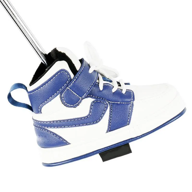 Outros produtos de golfe Capa de cabeça de golfe Creative Sneaker Forma Capa de cabeça de golfe para driver Fairway Hybrid Putter PU Protetor de couro Acessórios de golfe 230915