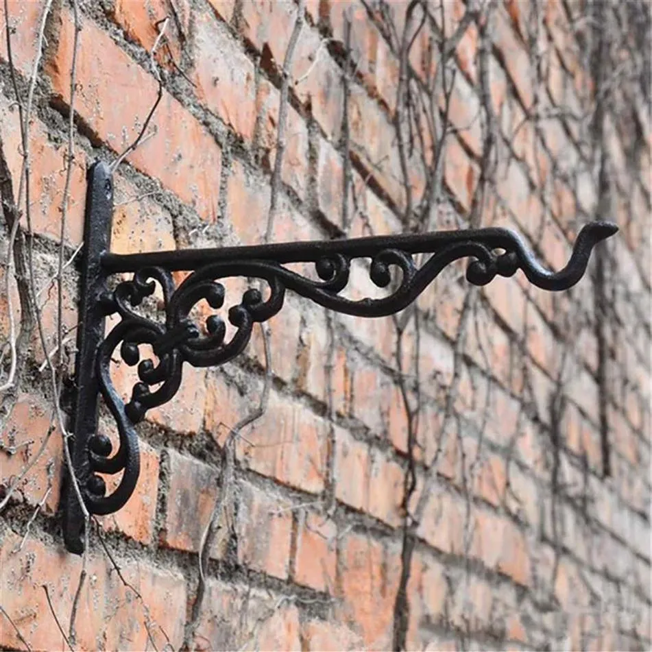 Cast Iron Hanger Wrought Iron Garden Hook Flower Pots Basket Wall