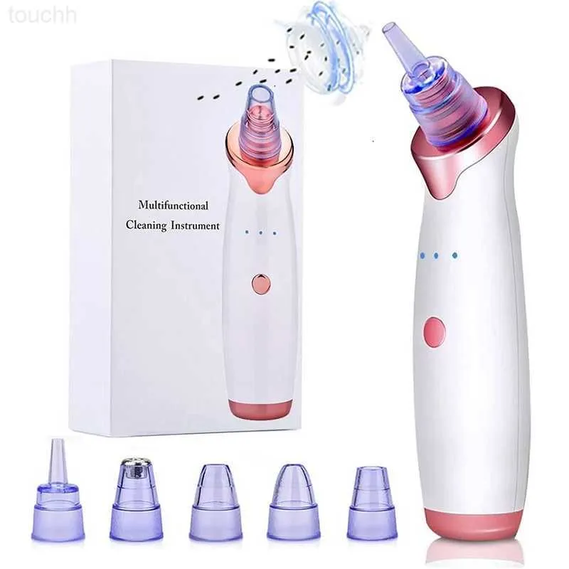 Elektriska ansiktskrubber Blackhead Remover Vakuumsug Porrenare Acne Comedone Whitehead Extractor Face Nos T Zone Spot Cleaner USB RECHARGEABLE L230920