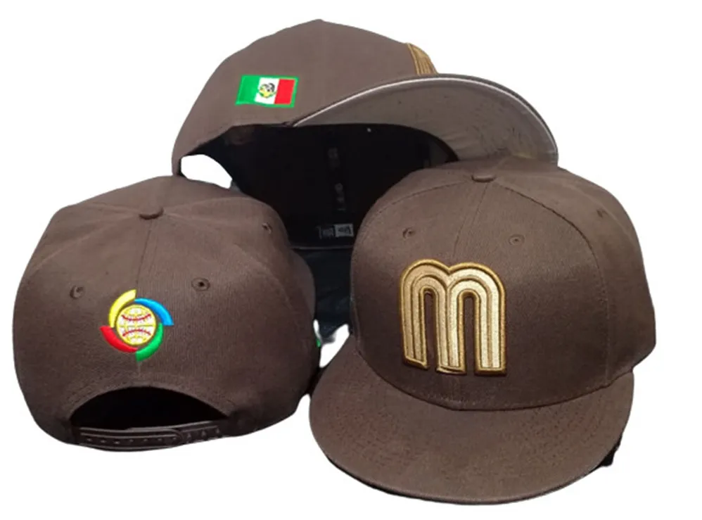 Gloednieuwste Mexico M Brief Snapback Hip Hop Gorras Volwassen Verstelbare Hoeden voor Mannen Vrouwen Baseball Caps S-3