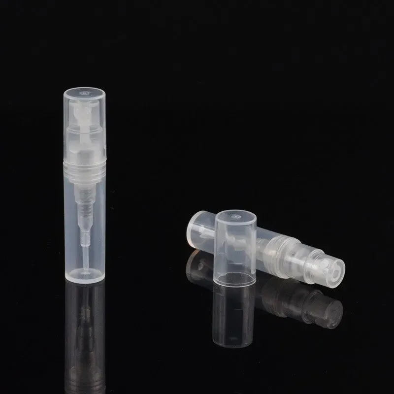 2ml 3ml 5ml Mini Plastic Spray Perfume Mouthwash Atomizer Clear Refillable Toner Pump Spray Empty Oil Bottle Tube Travel