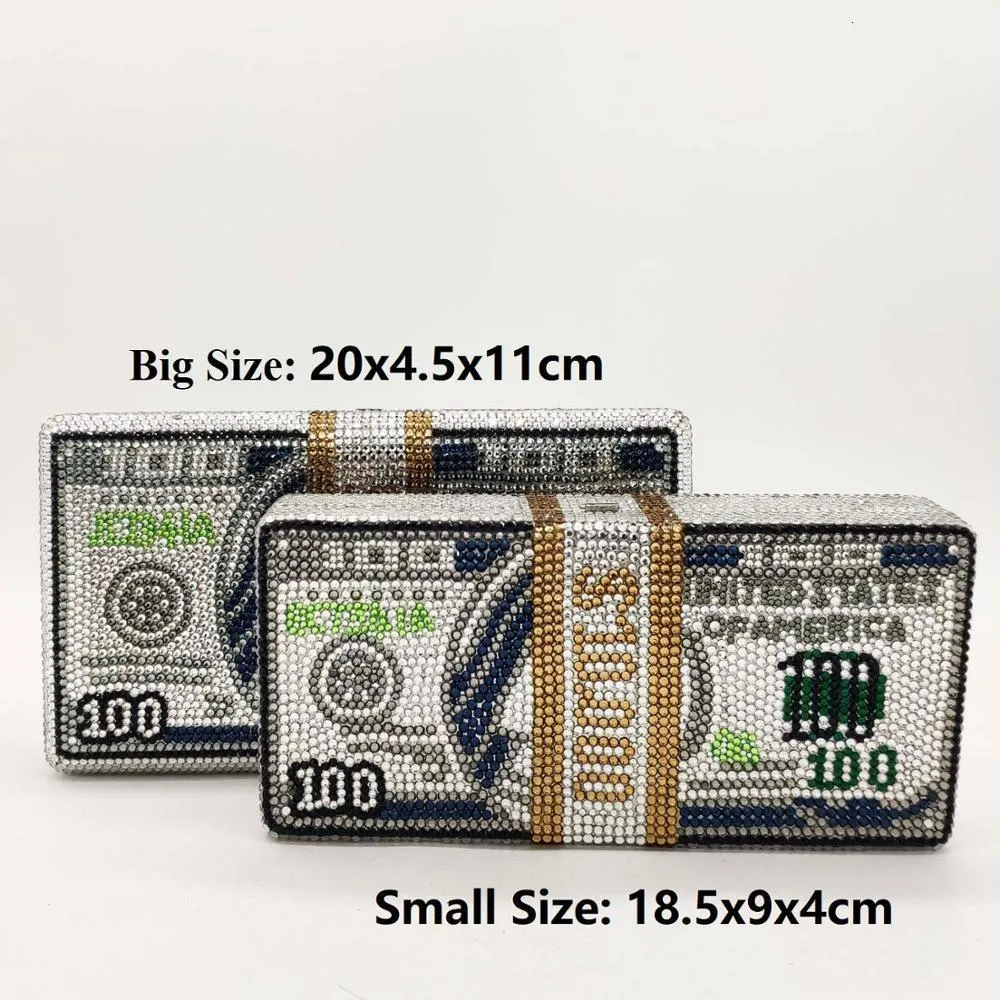 Money crystal clutch hotsell