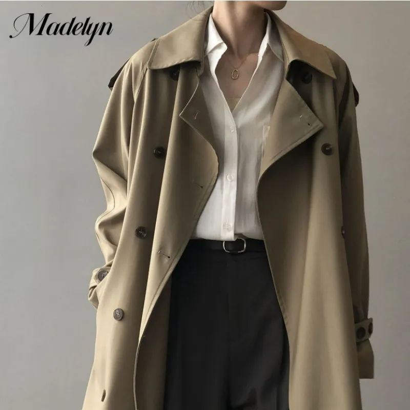 Womens Jackets Spring Classic Long Overdimate Trench Coats Women Fashion Belt Double Breasted Windbreaker Casual Overrock Office Lady 230915