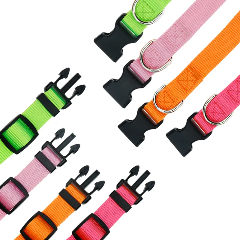 Pet supplies dog collars plain nylon dogs neck cover pet traction rope collar