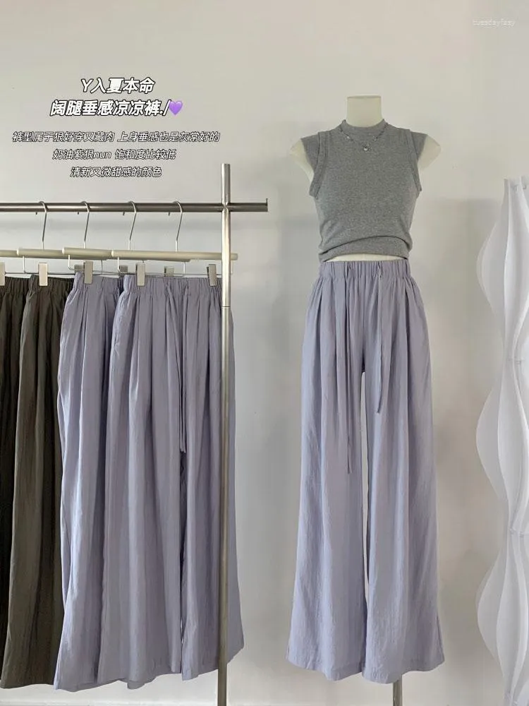 Pantaloni da donna Gamba larga Casual Donna coreana Estetica Harajuku Comodi pantaloni larghi alla moda per mamma