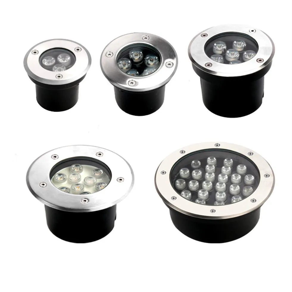 Açık LED yeraltı açık zemin lambası IP67 Su geçirmez 3W 6W 9W 85-265V LED açık zemin bahçe yolu zemin lambası peyzajı249k