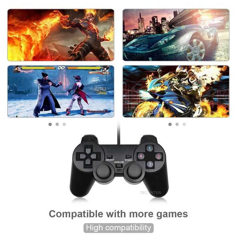 DHgate.com:Wired USB PC Game Controller for Windows - Black Joystick ...