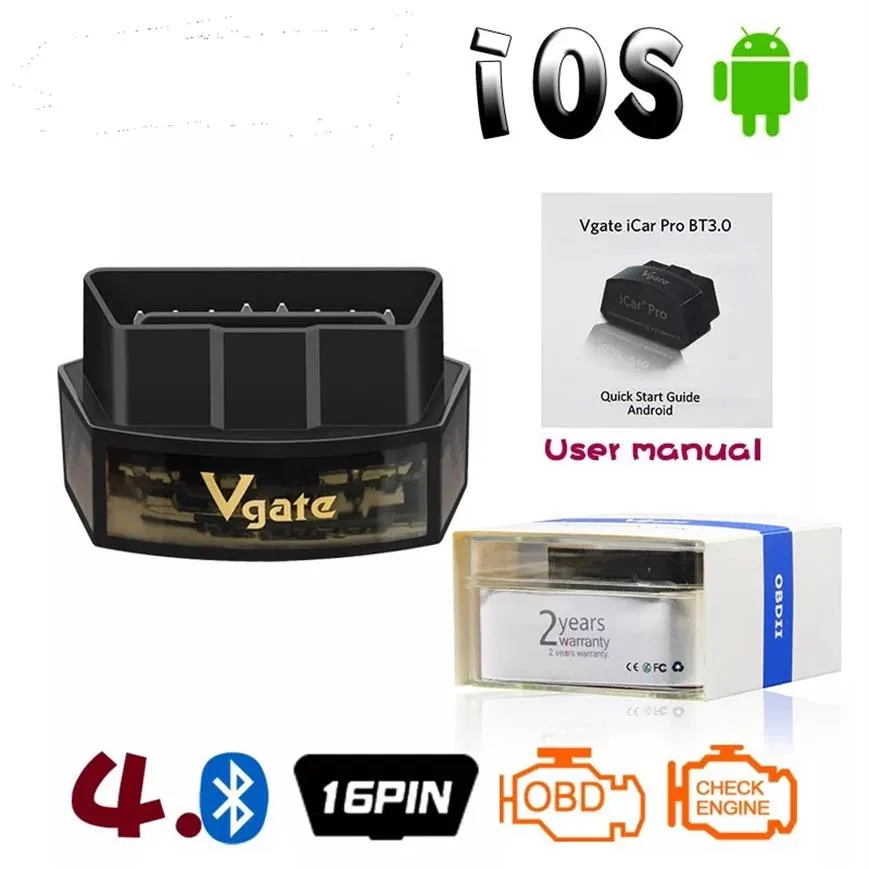 VGate Icar Pro Bluetooth 4 0 WiFi OBD2 -skanner för Android iOS Auto Elm 327 OBDII CAR DIAGNOSTIC TOOL ELM327 V2 12869