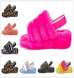 Fashion Luxury Women039s Kids Girls Designers Boots Sandals Yeah Slide Motlee Plain Yellow Pantoufle Furry Slippers Slide7322008