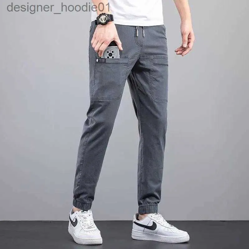 Men's Jeans Fashion Men's Pants Casual Summer Thin Style Street Wear Loose-Fitting 2022 New Trendy Versatile Overalls Harlan Long L230916