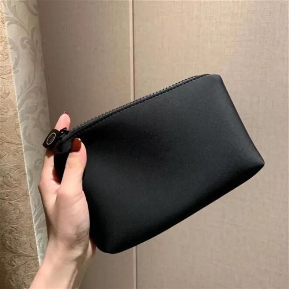 Schwarze Kosmetiktaschen, VIP-Geschenktasche, tragbare Aufbewahrungstasche, Designer-Geldbörsen, Nylon-Geldbörsen mit Reißverschluss, Make-up-Tasche für Mädchen-Accessoires, B246N