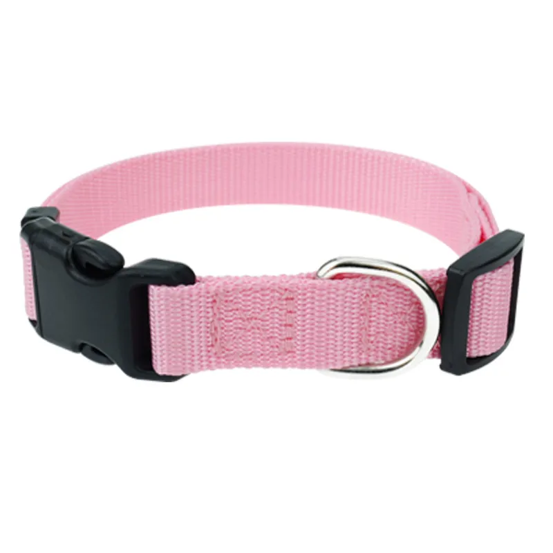 Pet supplies dog collars plain nylon dogs neck cover pet traction rope collar