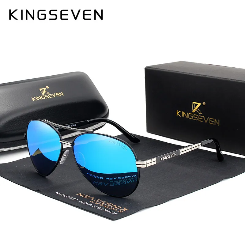 Sunglasses Frames KINGSEVEN Design Aviation Alloy Frame HD Polarized Sunglasses For Men UV400 Protection 230915