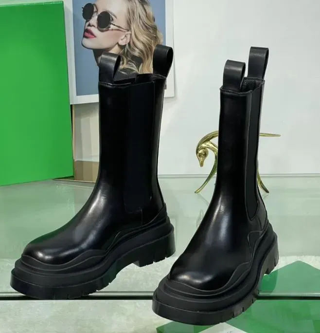 Designer Boots Tire Chelsea Fashion Buty Platforma Platforma Kobieta dla kobiet męskich buty deszczowe Rozmiar 34-43