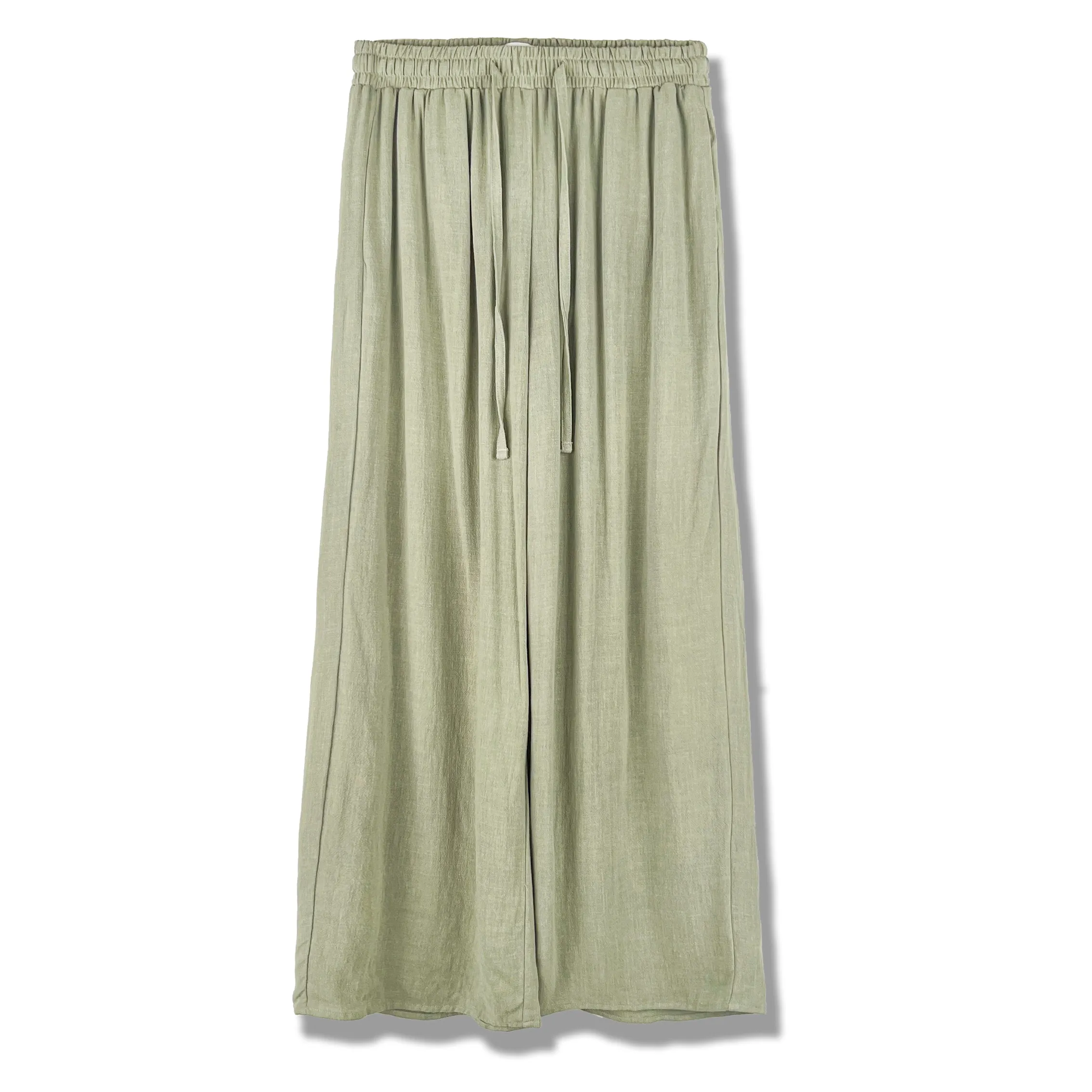 Pantaloni da yoga da donna in cotone e canapa autunnale New Art Retro Sandwash Pantaloni da yoga casual in lino