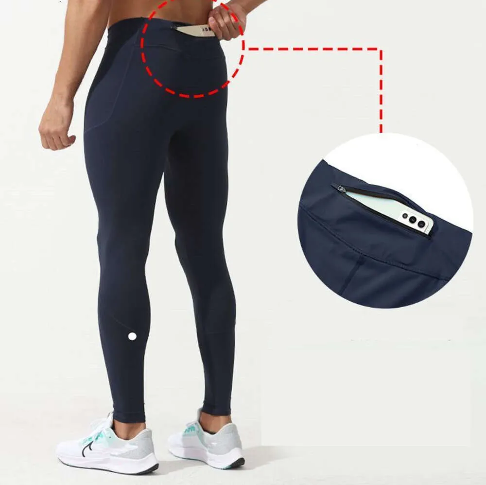 lu Pantaloni da jogging da uomo Pantaloni lunghi Sport Yoga Outfit Tasche sportive Pantaloni sportivi da jogging Uomo Casual Elastico in vita Fitness Stile casual