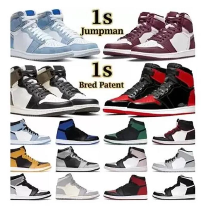 Mens Womens Jumpman 1 Shoes Mid Light Smoke Grey Basketball Shoes 554724-092 BLACK-WHITE hightop sneakers Dress Shoe aasd1