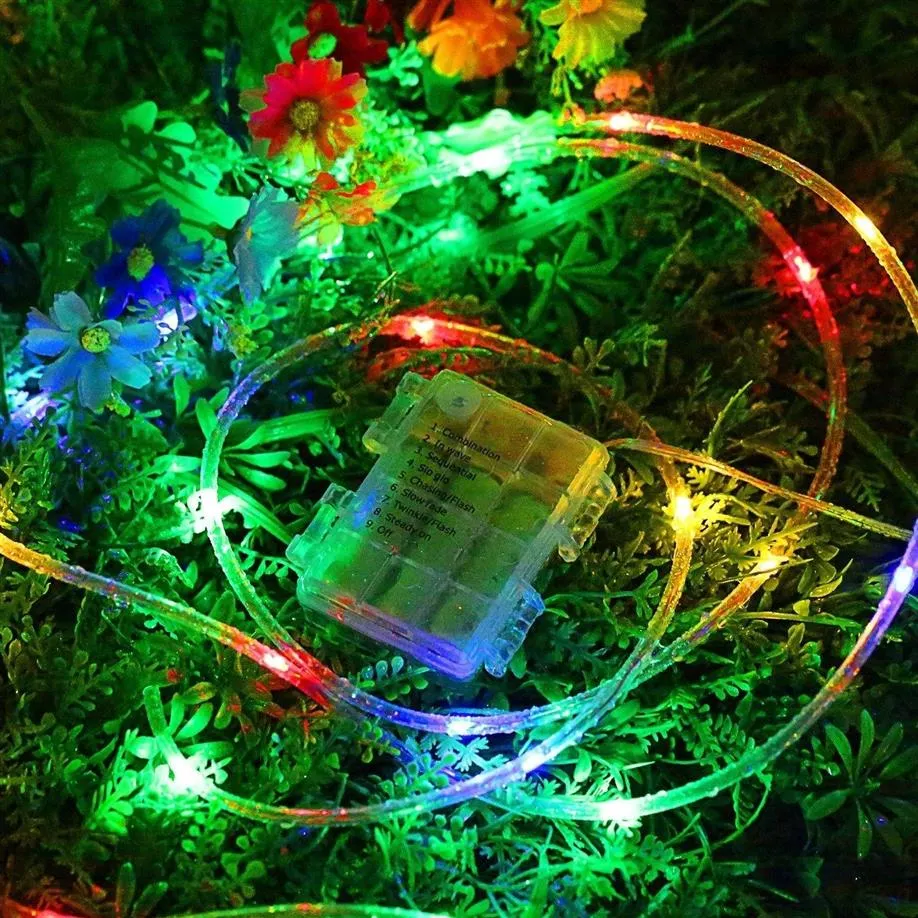 LED Rope Lights Battery Operated Waterproof 33ft String Lights With