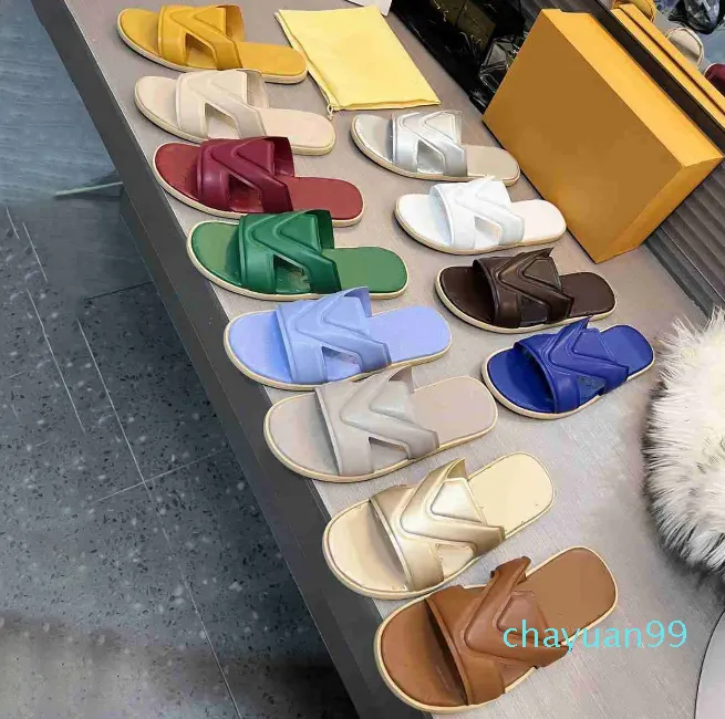 المصمم Shose Classic Designer One Line Slippers Women's Fashion Men slippers extre style Summer Offictals Non Slip Simple