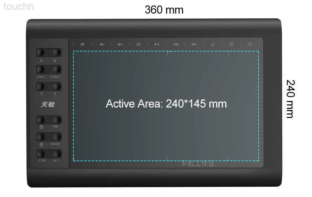 Digital Drawing Tablet 10moons Pen Stylus G10 Master Graphic