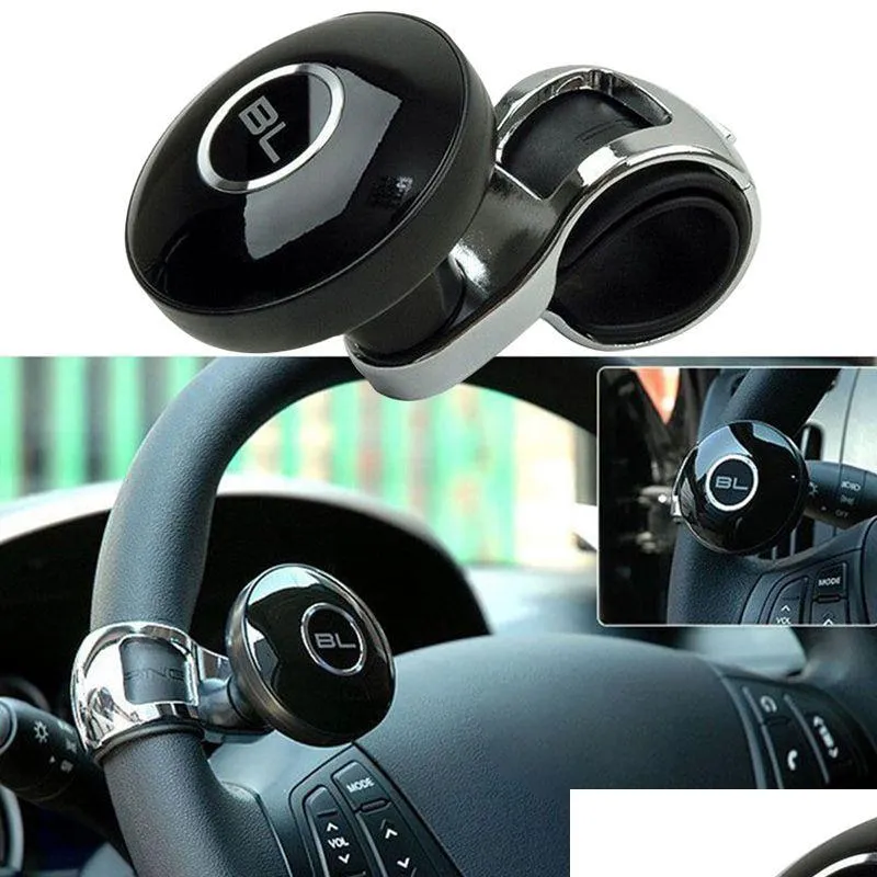 Outros acessórios interiores Metal Volante Booster Car Helper Grip Spinner Knob Turning Hand Control Power Handle Ball Drop Del Dhy57