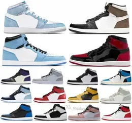 P0O Jumpman 1 Mens Basketball Shoes 1S Women High Dark Mocha  Obsidian UNC White Lucky Green Outdoor Sports Trainers Sneake7975632