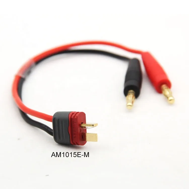 Lot De 10 Paires Connecteurs Deans T Plaqué Or Anti-Dérapant AM1015E-F/M - Prise Mâle Et Femelle Avec Gaines Et Tubes Thermorétractables