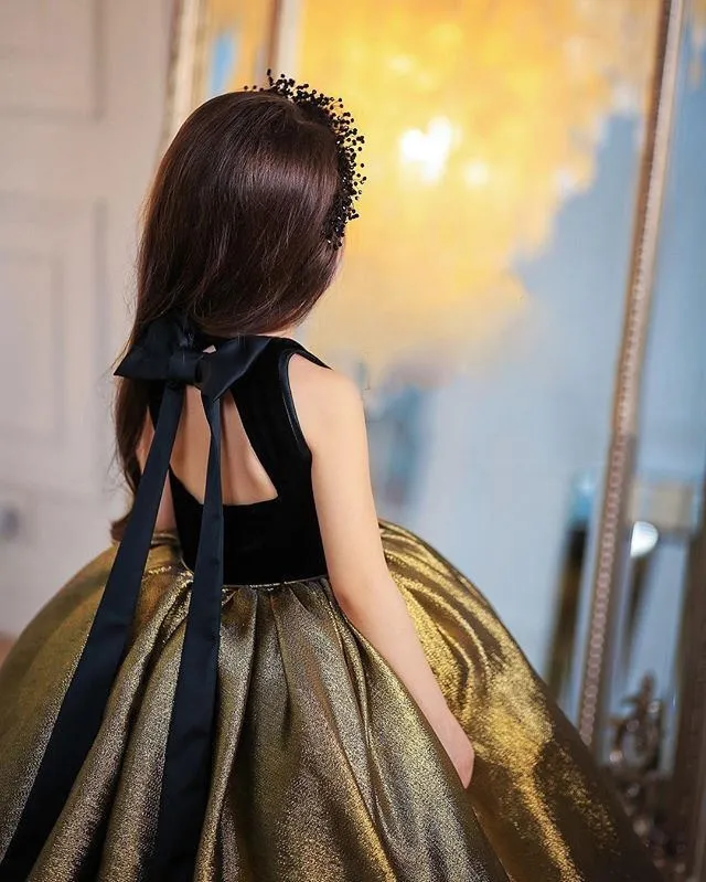 Black and gold toddler dress sale