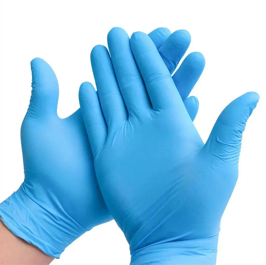 wholesale Disposable Blue Nitrile Gloves Powder Free for Inspection Industrial Lab Home and Supermaket Black White Purple Comfortable