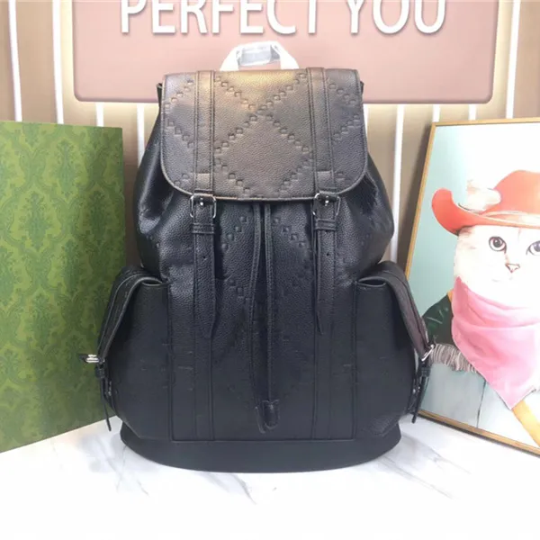 Designer de luxo sacos mochilas g back pack preto 625770 em relevo jumbo bolsa couro bestiário mochila