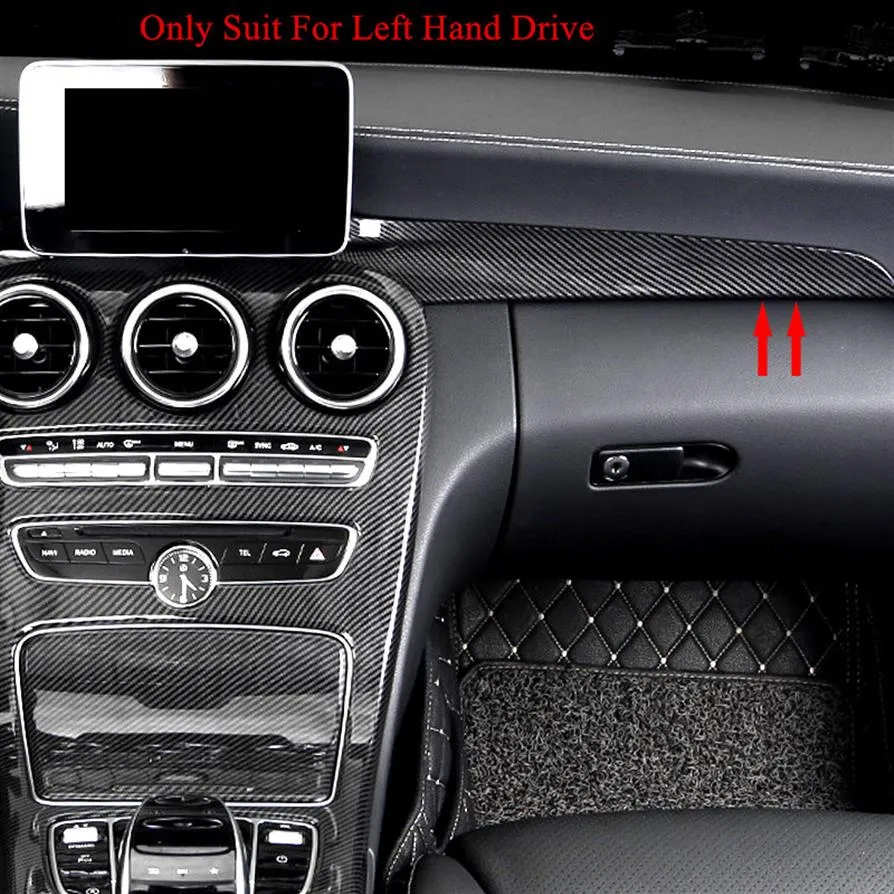 Center Console Dashboard Trim Strips 2st Abs för Mercedes Benz C Class W205 180 200 2014-18 GLC X253 260 2015-18 LHD264D