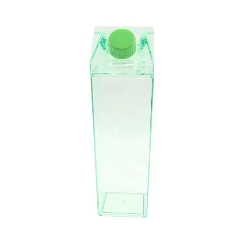 500ml Plastic Milk Carton Water Bottles BPA Free Clear Transparent Outdoor Square Juice Box