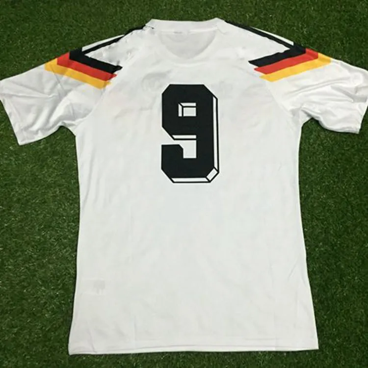 Alemania 1990 Retro Soccer Jerseys Vintage Classic Matthaus 10 Voller 9 Klinsmann 18 Kohler 4 Camisetas Futbol Jersey Maillot de