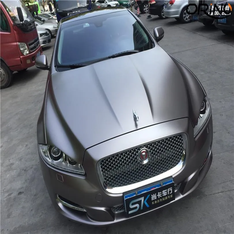 Najwyższa jakość strzelca Matt Metallic Grey Anthracite Vinyl Car Wrap Folio z powietrzem pojazdu samochodowego Rolka Rolka Self A271a