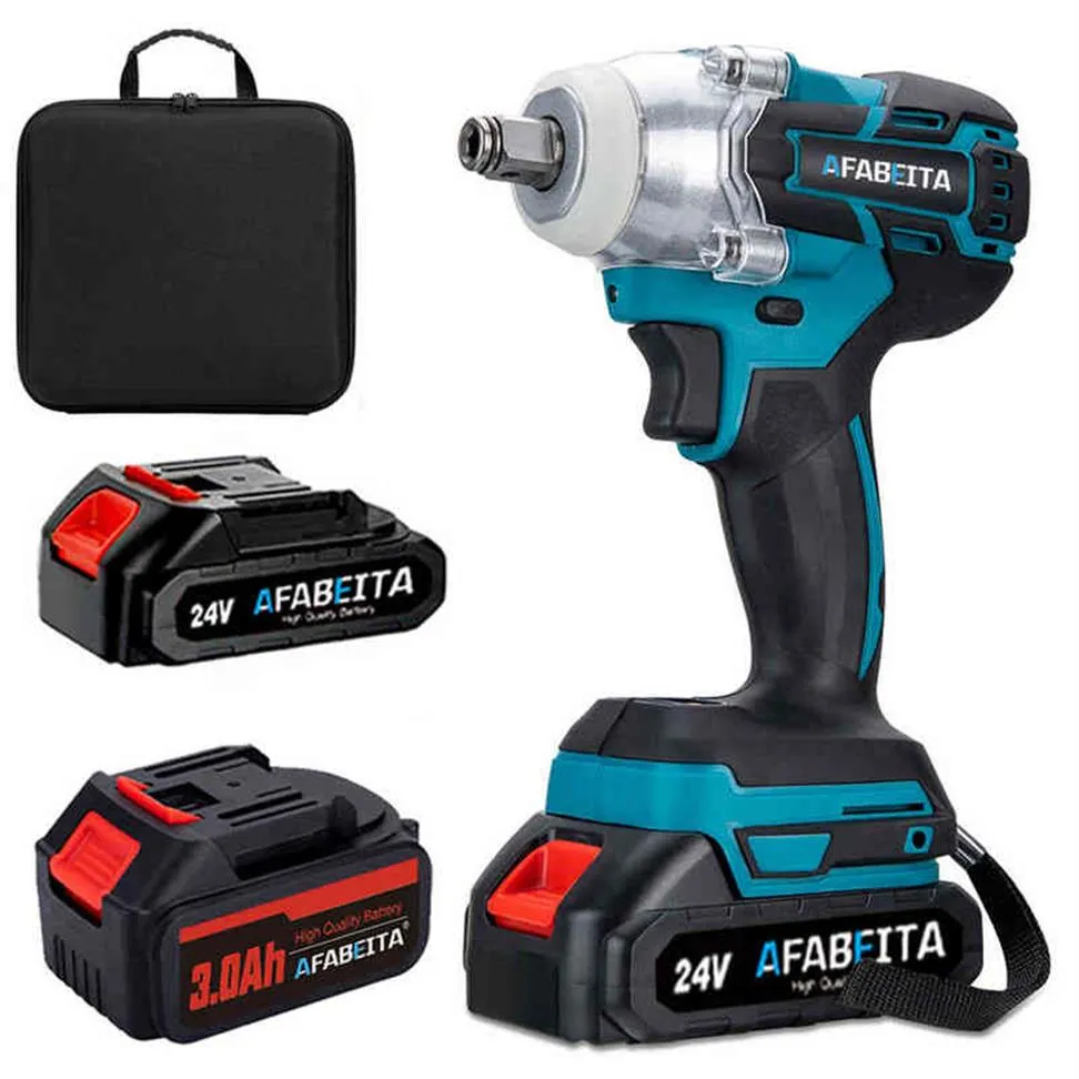 21V Electric Impact Wrench Borstless Wrenchs Cordless med Li-ion Battery Hand Drill Installation Power Tools H220510275C