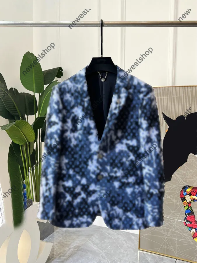 24SS дизайнерские мужские костюмы Блейзеры Роскошная одежда для отдыха в западном стиле Красочные пальто с принтом граффити Женская куртка с принтом букв повседневный костюм высокого класса