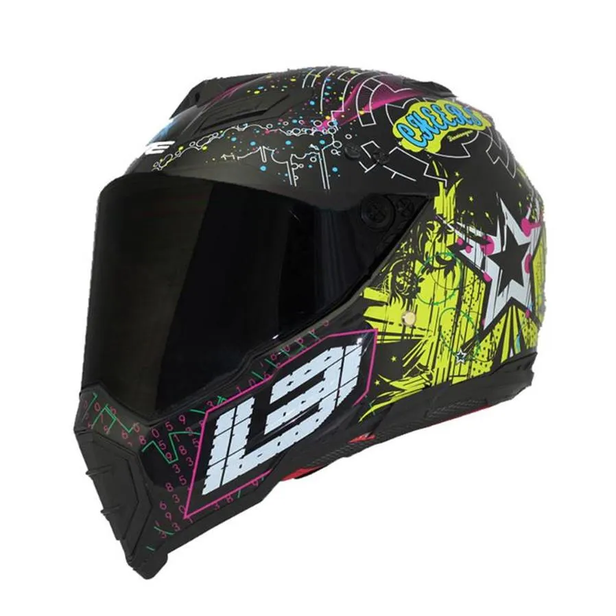 Capacete facial completo para motocicleta Dual Sport Off Road Dirt Bike ATV D O T Certified252b