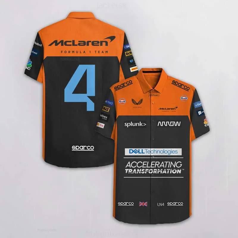 Magliette da uomo Magliette McLaren F1 Uomo Donna Formula 1 Team Racing Camicie stampate in 3D O Collo Abbigliamento per bambini. Abbigliamento di alta qualità