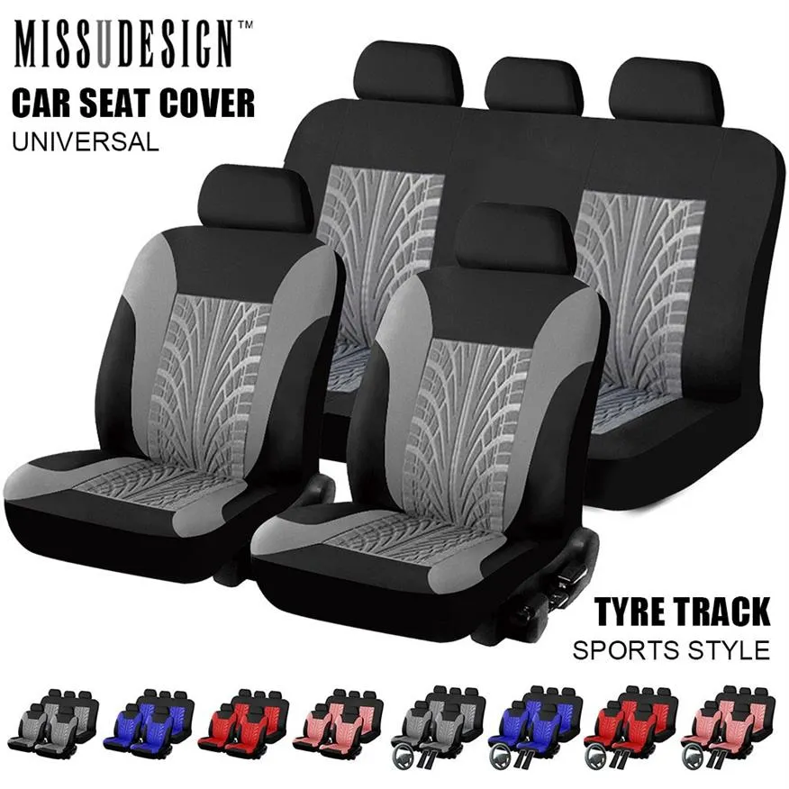 Universal Fashion Styling Full set and 2 front seats Car Seat Covers Protector Auto Interior Accessories Automobile197f