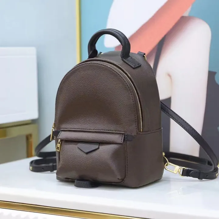 Designer Bookbag Designer Backpack Leather Travel School Bag With Rivet  main image 3