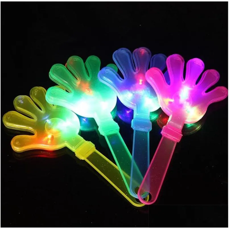 Led Rave Toy Light Up Hand Batacchio Concerto Party Bar Forniture Novità Lampeggiante S Palm Slapper Bambini Giocattoli elettronici di consegna a goccia Gif Dhvr8