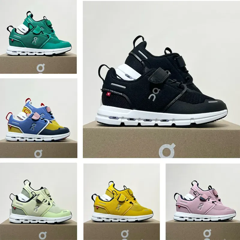 su Cloud Scarpe per bambini Sneakers per bambini Bianco Lucky Green All Black Midnight Navy University Gold Hyper Royal Ragazzi Ragazze Designer Kid Tr