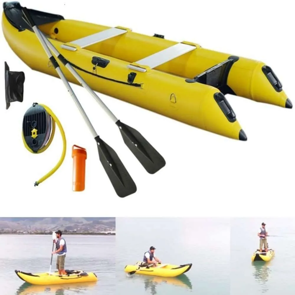 Wholesale 365cm Inflatable Kayak Canoe Mini Pontoon Boats With Pump For 2  People Perfect For Outdoor Sports And Fishing From Cartoon_model, $668.35