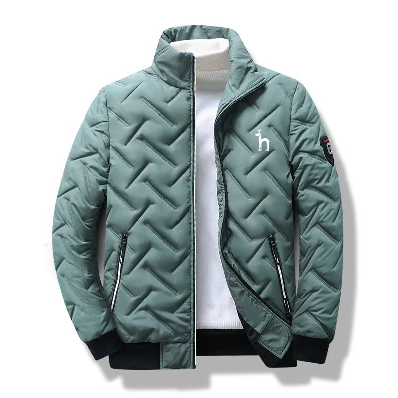 Men's Jackets Autumn and Winter HAZZYS Men's Down Cotton Plush Cotton Jacket Baseball Collar Wind proof Waterproof Jacket Checker Diamond 230915