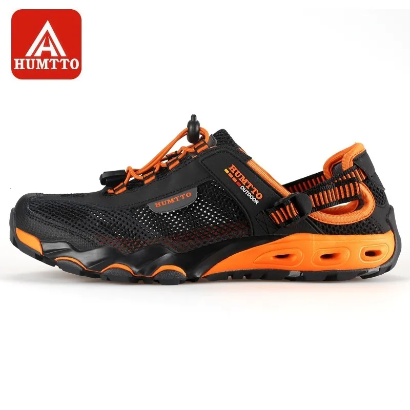 Походная обувь HUMTTO Мужская обувь для походов на открытом воздухе, прогулочная обувь Aqua с дышащей сеткой, быстросохнущие водонепроницаемые кроссовки, походные кроссовки большого размера 230915