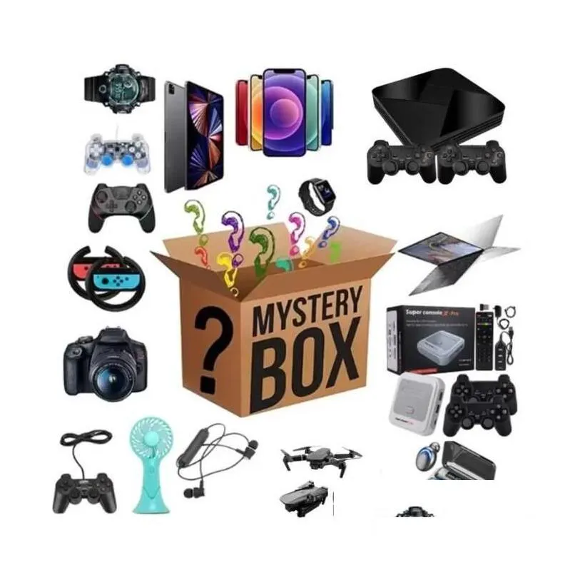 Наушники Наушники 100% выигрыш Высокое качество Lucky Mystery Box Самый неожиданный подарок Больше электронных продуктов Видеокарта Drop Deliv Dhfa3