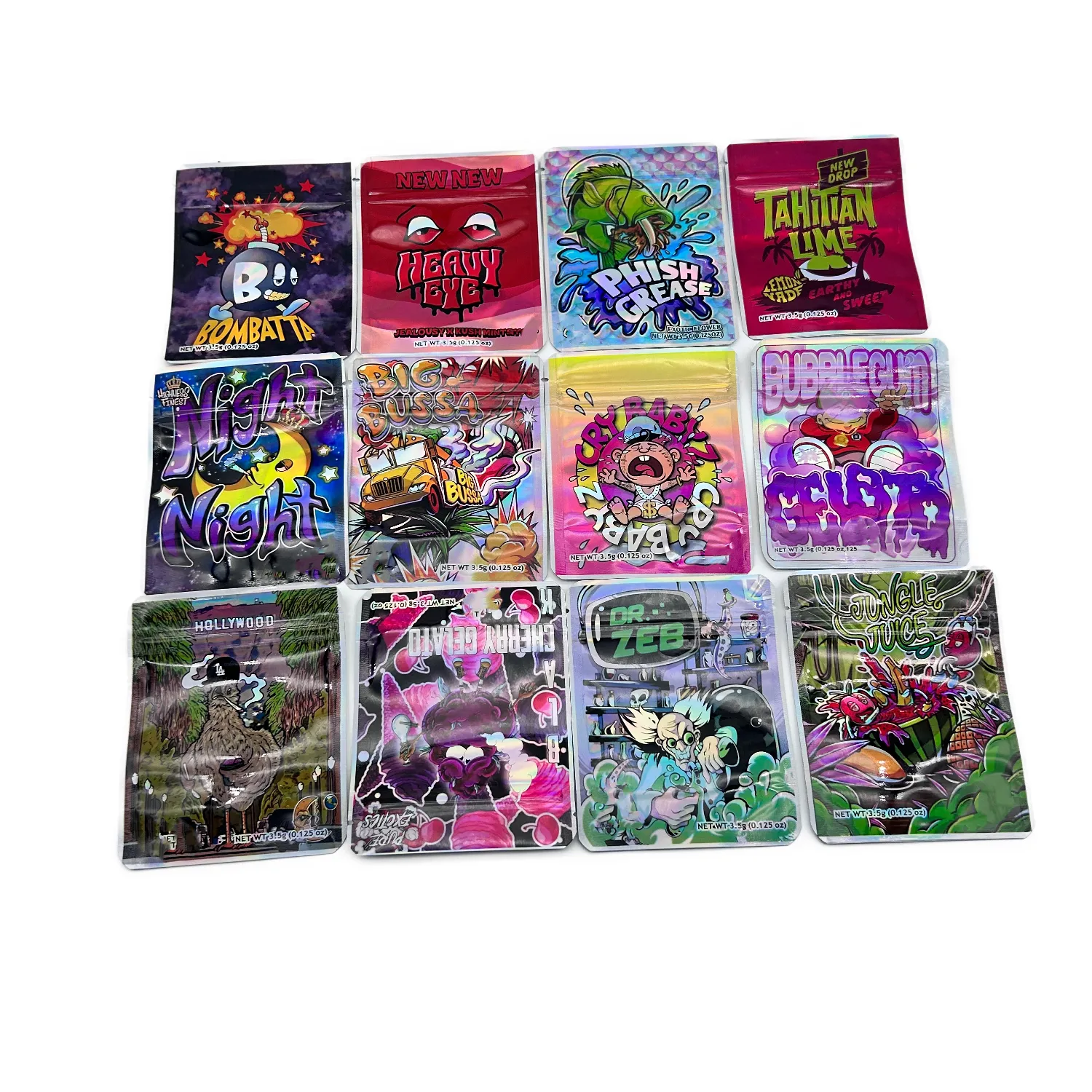 다이 컷 runtz 특수 모양의 mylar bags 3.5g 쿠키 호일 ziplock 냄새 방지 플라스틱 포장 백으로 고유 한 모양으로 재실리 할 수 ​​있습니다.