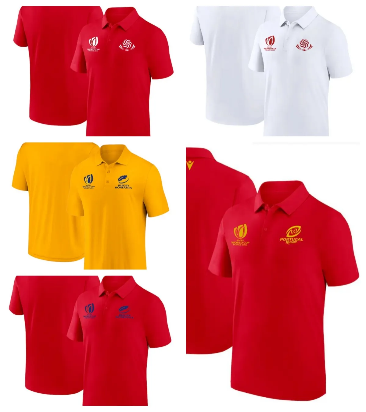 Gorąca wyprzedaż tani RWC 2023 Georgia Rumunia Portugal Rugby Polo Shirt Dorosły męskie rozmiar S-XXXL